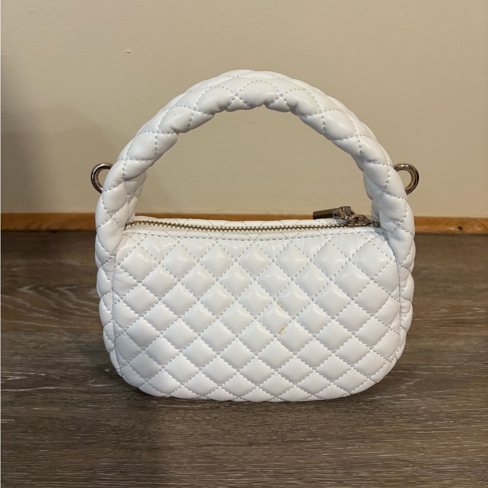 Guess Quilted White Mini Bag RARE - Picture 5 of 12
